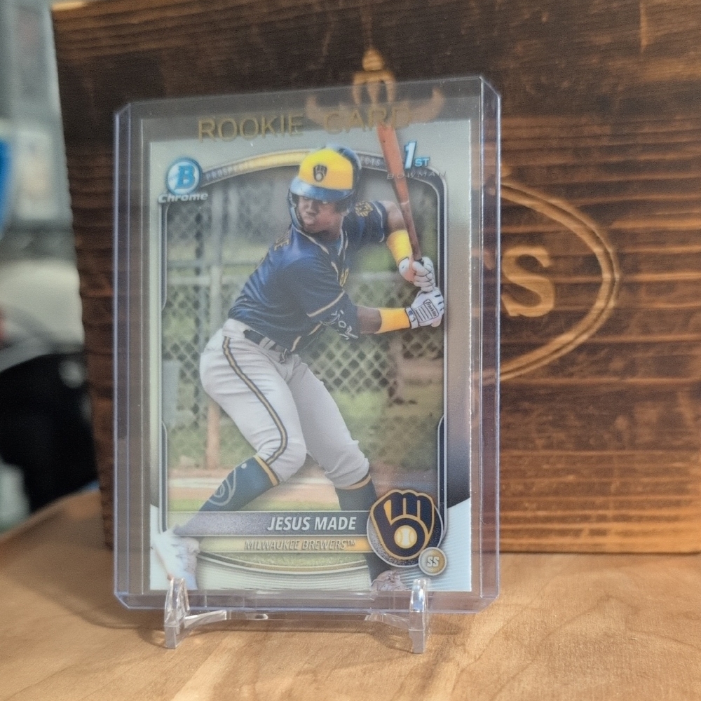 2025 1st Bowman Chrome Jesus Made Prospect Rookie Card Brewers 🔥🔥🔥